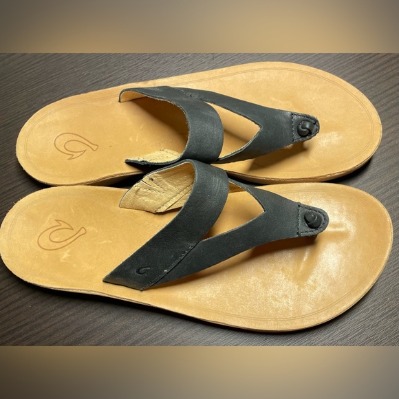 OluKai Shoes Olukai Kaekae Womens Leather Beach Sandal Size 939